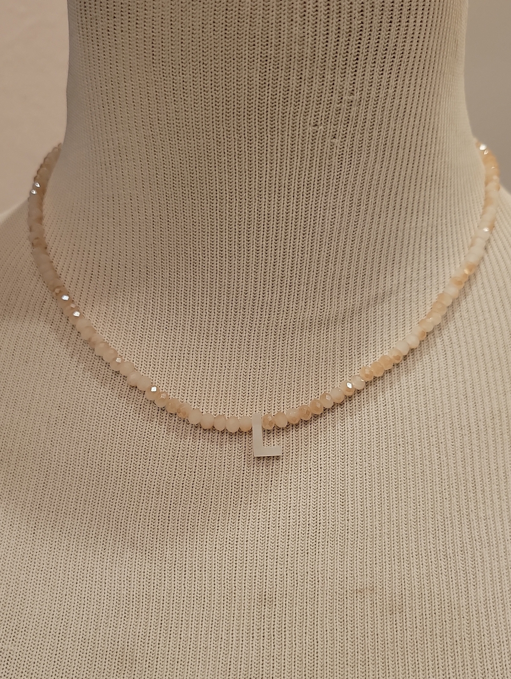 Initial 'L' Beaded Necklace